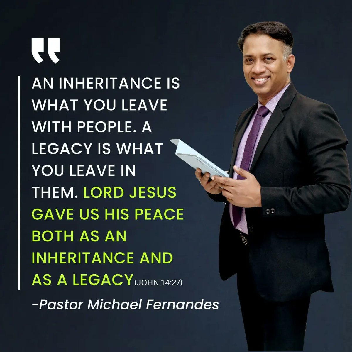 PastorMichaelF's tweet photo. Peace your Inheritance and Legacy!!
#peace #legacy #inheritance #authority #blessings #christianquotes #biblequotes #coffeewithjesus #trials #testimes #christian #tribulations #chosenvessel #godslove #deliverance #karunasadanministries #PastorMichaelfernandes https://t.co/BvDSJGW1vd