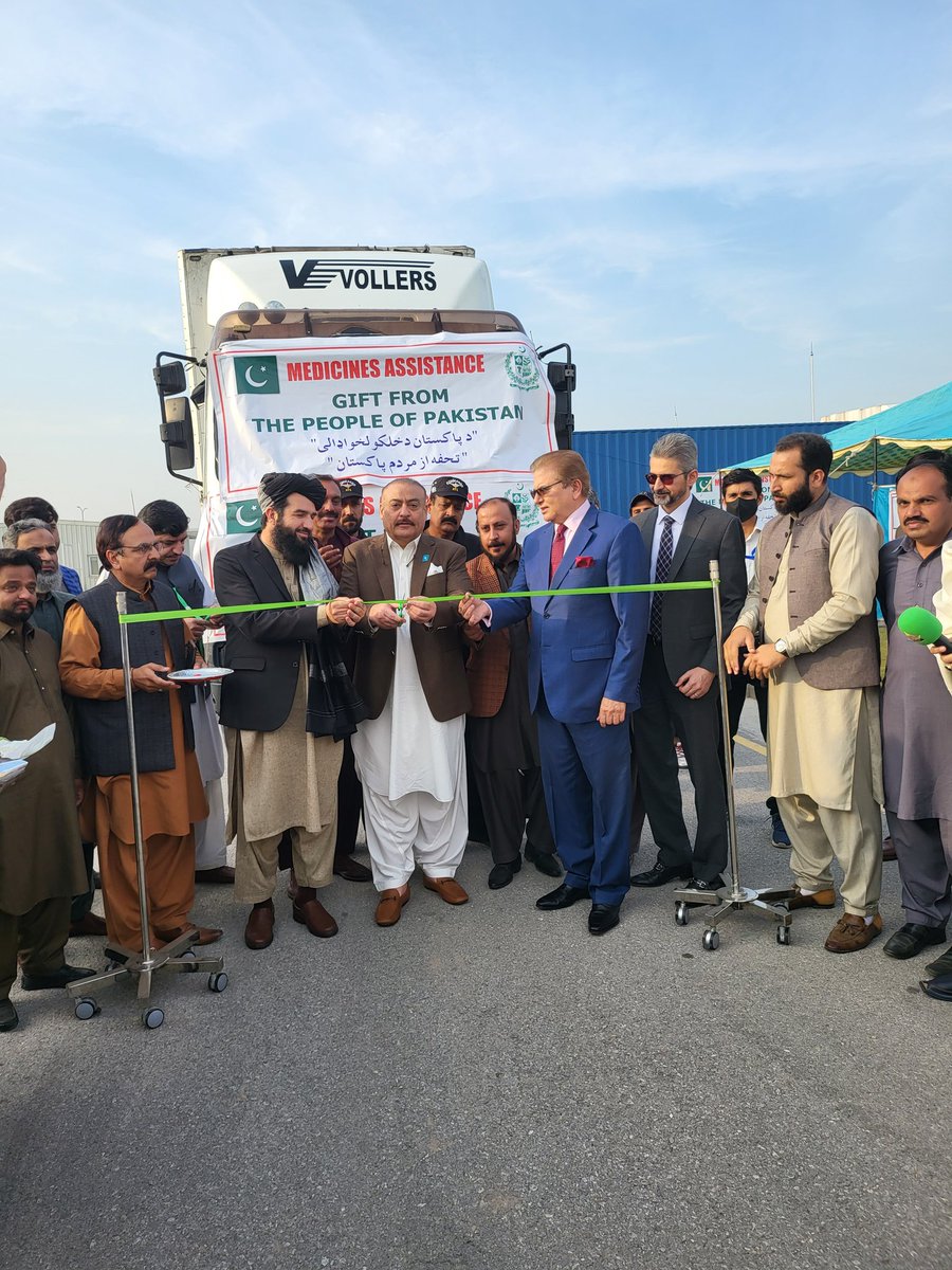 1. Attended the medicine handing over ceremony for 3 Pak built hospitals in Afghanistan. The first consignment is leaving for Jinnah Hospital Kabul. Second will be despatched to Amanullah Logari Hospital in Logar and third to Nishtar Kidney Center in Jalalabad.