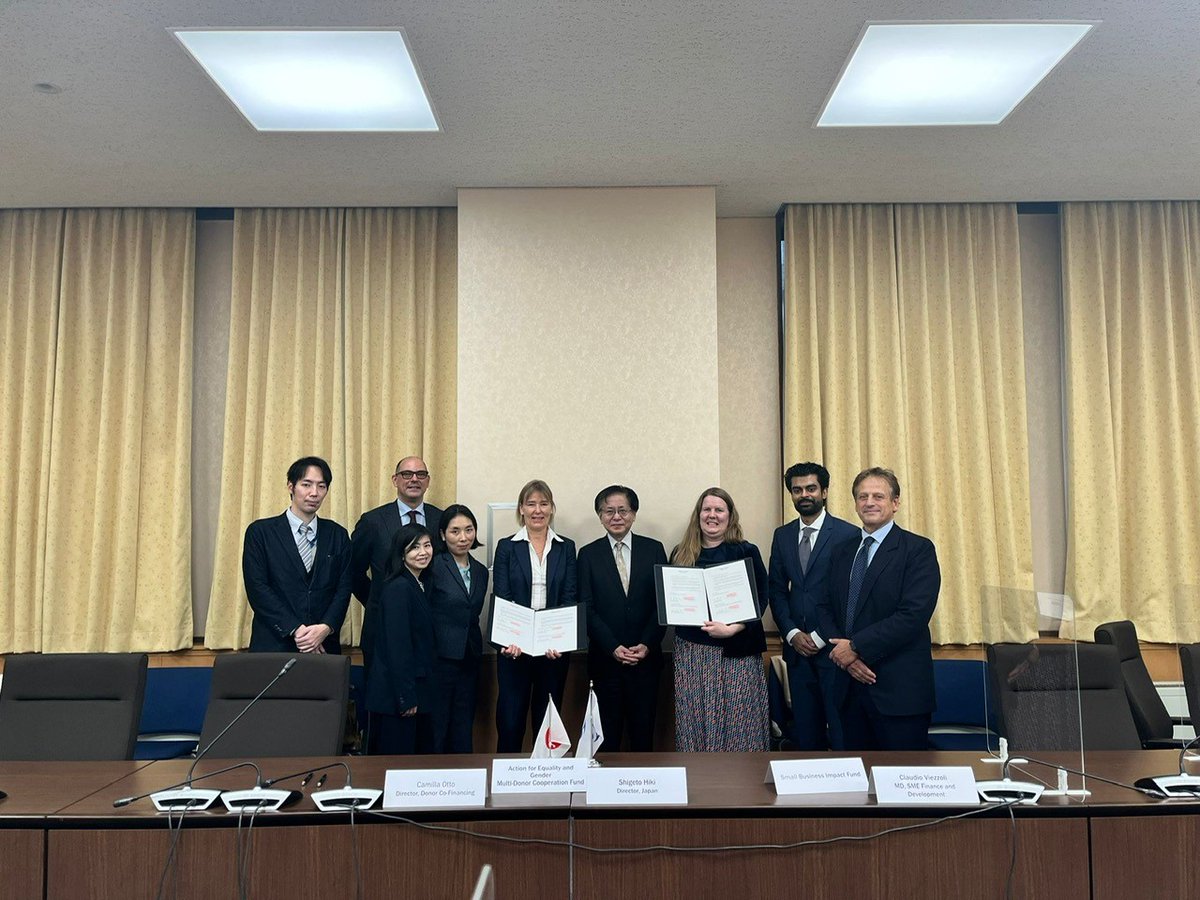EBRD's tweet photo. In many decades of cooperation we have built a robust partnership with @MOF_Japan! A generous contribution of €500k by this key #EBRDdonor will boost our activities for gender equality &amp; economic inclusion in Central Asia, Easter Europe &amp; the Caucasus. 

@EBRDcamilla @EBRDgender https://t.co/n7uwJCM5Cf