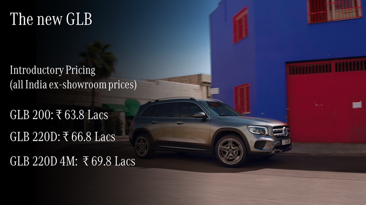 Karkeragirish's tweet photo. The capable new #GLB launched. Starting price looks good but introductory only. The most capable one - diesel AWD - touches GLC territory but then boasts of similar powertrain.
#EQB - now the most affordable EV from its stable. Arguably, also the most practical
#TimesAuto https://t.co/tEesaJQN8a