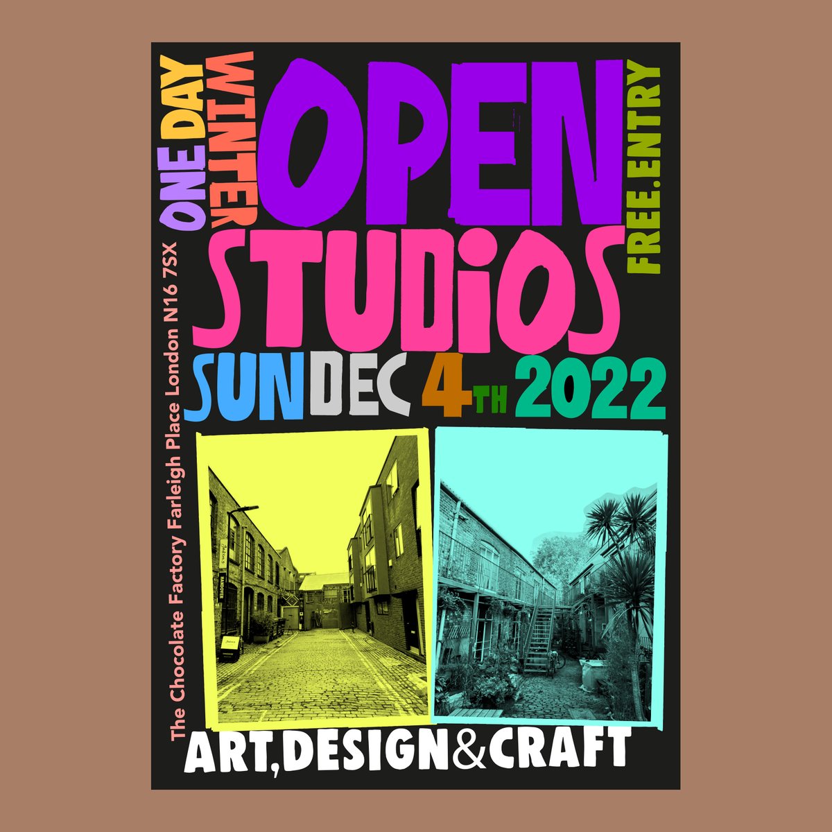 Chocolate Factory N16
Winter Open Studios 

Sunday 4th December 
11am-6pm

Please pop in if you are free!