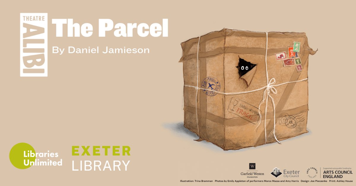 We're SO excited that the fab @TheatreAlibi will be shipping ‘The Parcel’ to @ExeterLibrary Dec 16th - 18th! It may look like a regular package but once opened it transforms into something wondrous & full of surprises… Tickets £7.50/£5 + Booking Fee: bit.ly/3EoKSGM