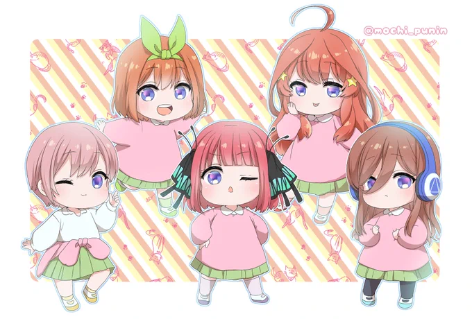 1番最初に描いた幼稚園児の五つ子ちゃんたち#五等分の花嫁 