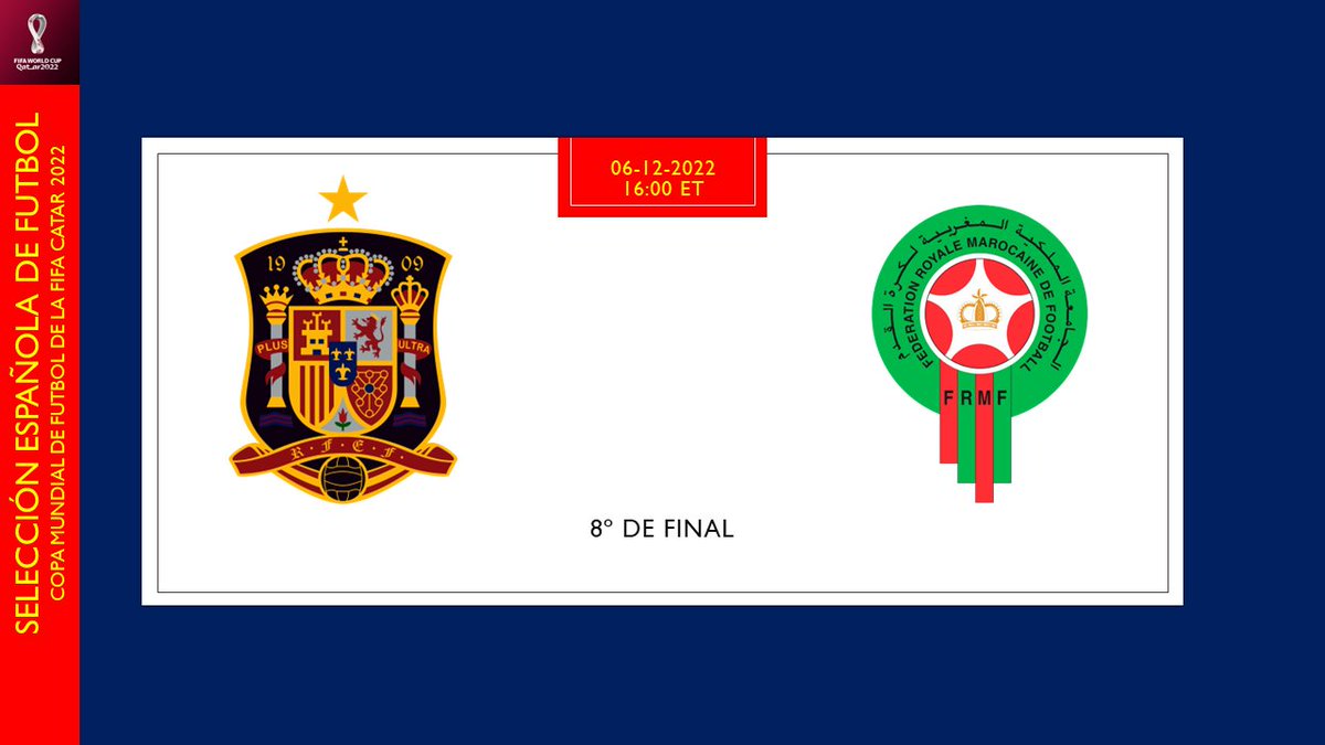 andonialo's tweet photo. #VamosEspaña
🗣️ Quieres saber cómo juega nuestro rival de octavos del #MundialQatar2022 ? en el siguiente hilo trato de presentarte a Marruecos. #Catar2022
Dentro 🧵 https://t.co/e0SvUYY2Ds