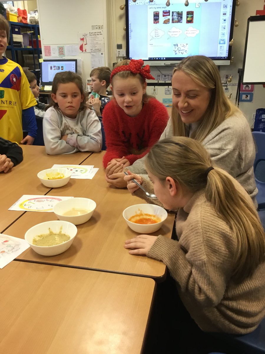 Year 4 have been exploring seasonality in DT, talking about food miles and the impact this has on the environment. They will be making their own soup next week, having tasted some yesterday to help them decide which flavours and consistency they liked best! #WeareChefs #food4life