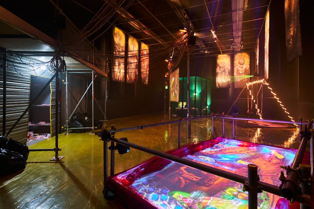 FACT_Liverpool's tweet photo. Our winter season is here! 💥

From a video game street to an aqueous cave, discover a new exhibition by #DanielleBrathwaiteShirley and #JosèfaNtjam. Upstairs, find new works by artists in residence #ErinDickson &amp; #AprilLin林森.

Open Tue - Sun / 11 - 6
🔗 https://t.co/kQl0MbVbOM https://t.co/OGGcyj73DF
