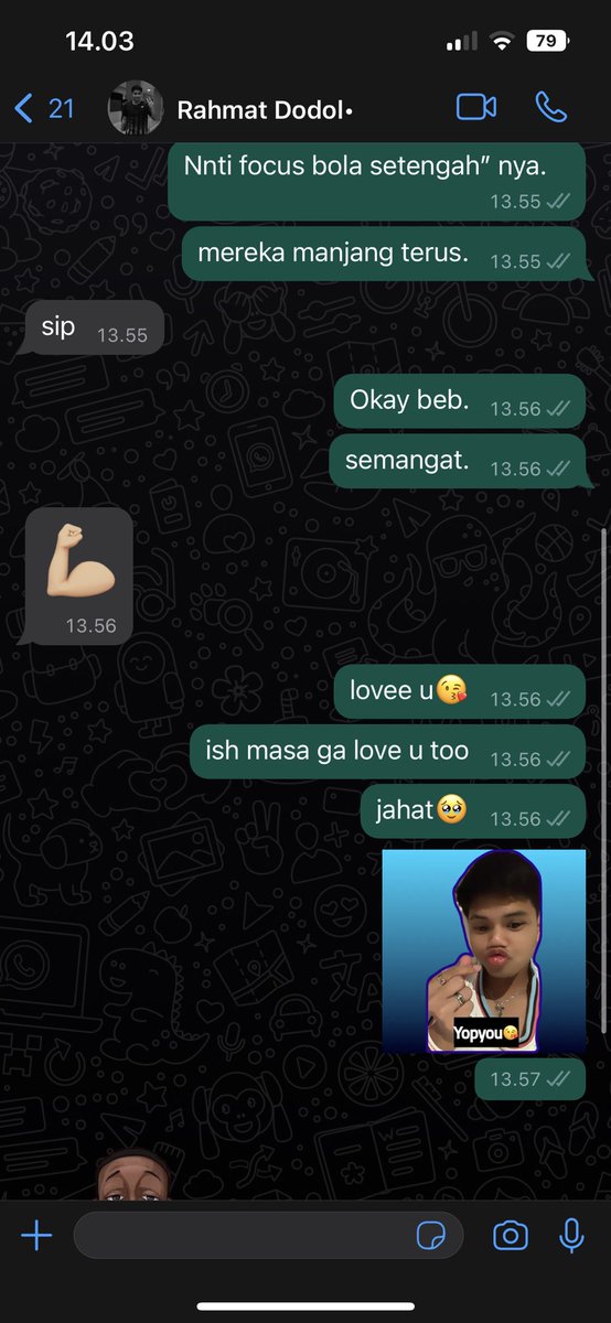 Jahat banget ga love you too🥹😭
