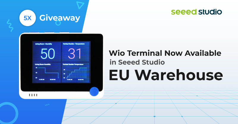 seeedstudio's tweet photo. 🎉Big news! @MicrochipTech #ATSAMD51 powered Wio Terminal is available in our EU Warehouse! How about celebrating it with a Wio Terminal #Giveaway?

Rules:
1. Follow @seeedstudio
2. Like &amp; RT 💚
3. Reply your project idea with #WioTerminal

🎁 5 winners will be picked on Dec. 9