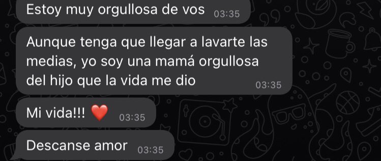 para que mas si mi vieja me dice esto…