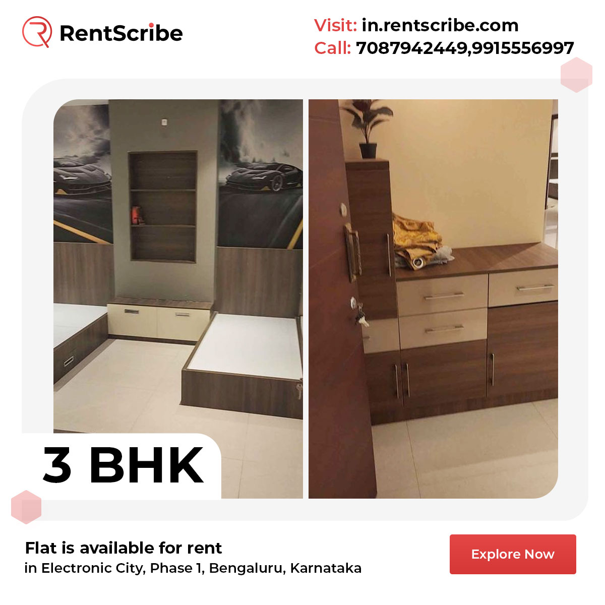 RentScribeApp's tweet photo. 3 BHK flat is available for rent in Electronic City,  Phase 1, Bengaluru, Karnataka

For more details, please call 7087942449/ 9915556997 or visit  https://t.co/r7LEbNLlIf  

#rentscribeapp #rentpayment #nobrokerage #onlinepayments #rentingonline #bengaluru #karnataka https://t.co/KmgluKaOTJ