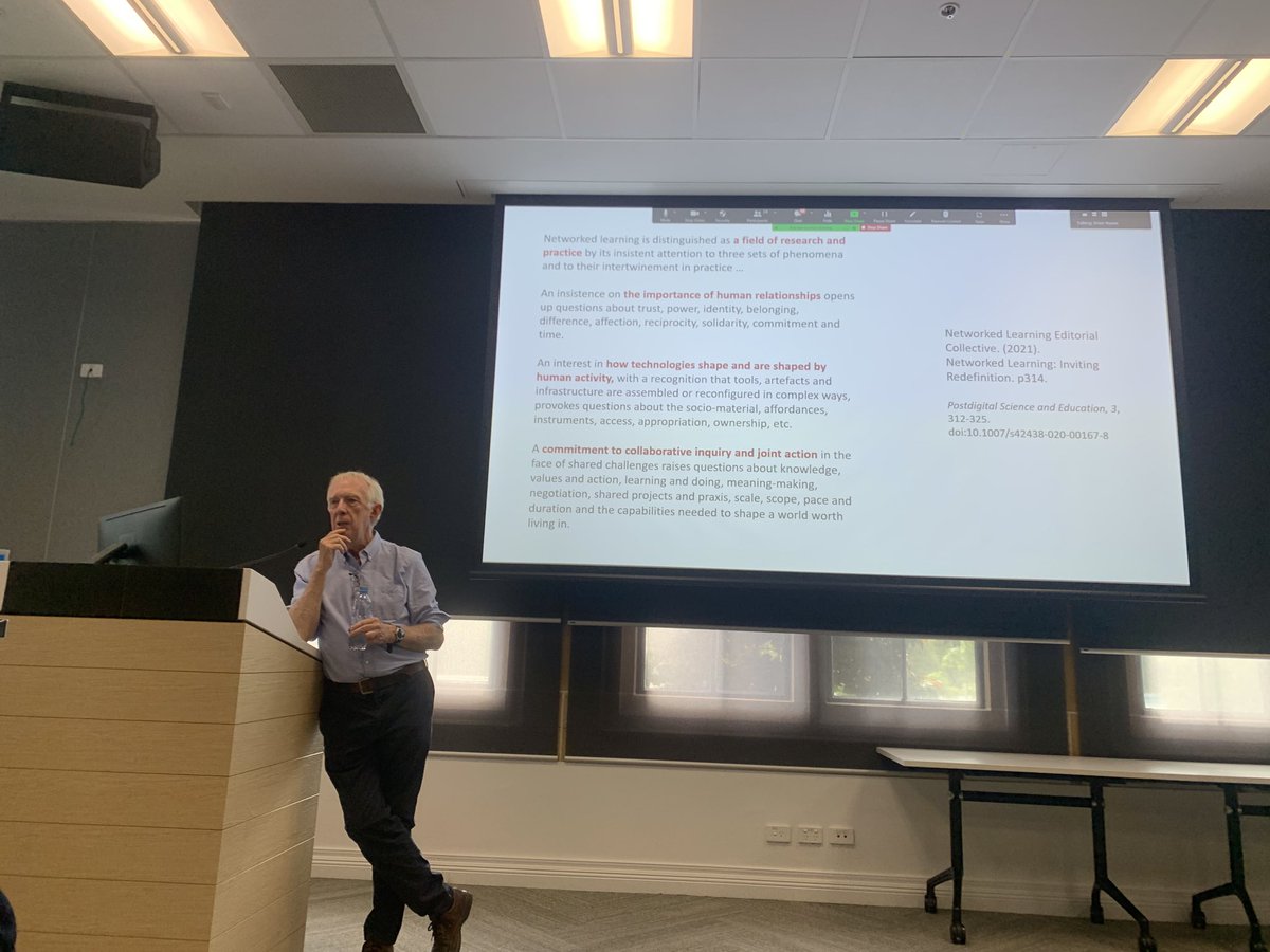enm181's tweet image. ⁦@petergoodyear⁩ gives his farewell emeritus lecture ⁦@Sydney_Uni⁩ #highered #networkedlearning