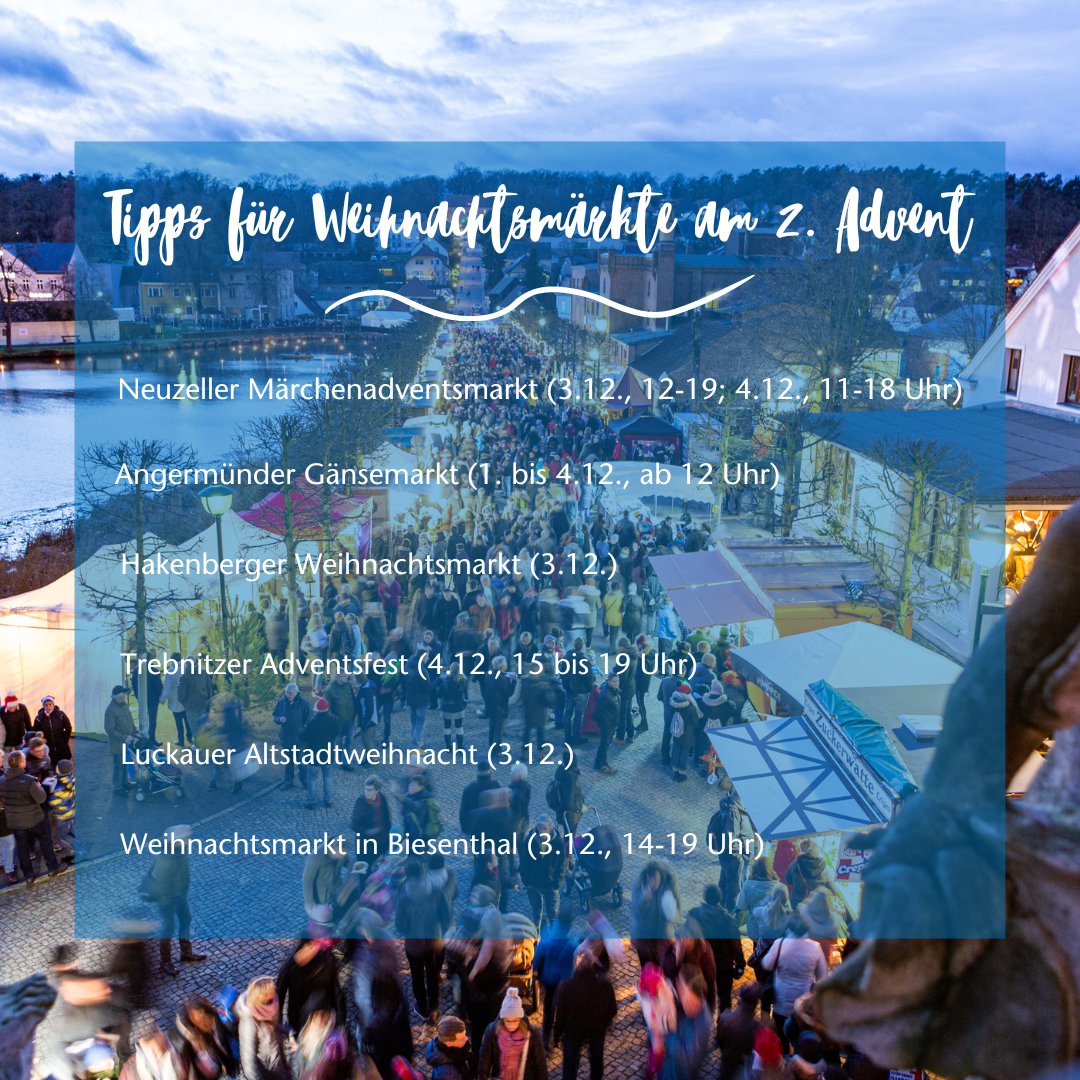 Das zweite Adventswochenende steht vor der Tür und damit die Qual der Wahl, welchen Weihnachtsmarkt man besucht. Hier ein paar Tipps.🎄 #nachbrandenburg