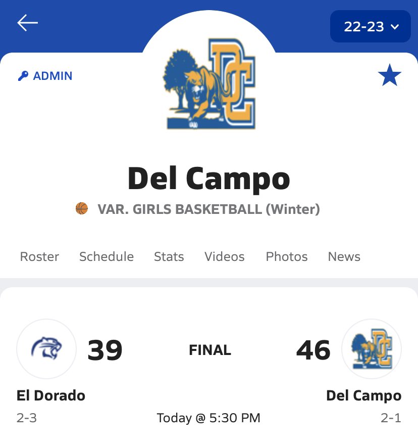 DelCampoGBB's tweet image. DC gets the W to start the Placer tournament!