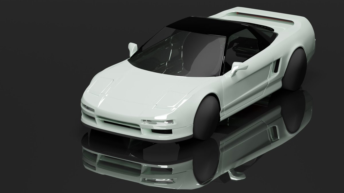 MAX_yoshi1's tweet photo. お久しぶりのツイートです！
blenderは休まずやってましたのでかなり進んでます💪🏻
初めての車モデリングが明日で制作2週間！blenderを初めて3週間が経つ
#blender #Blender3d #blender初心者 #nsx https://t.co/ez3hkp6QdY