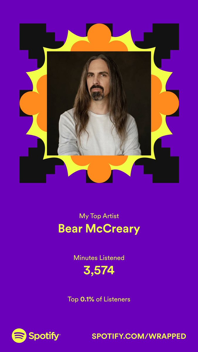 johnschwartz111's tweet photo. @bearmccreary Rings of Power had a chokehold on my Wrapped 😅 thanks for doing what you do! https://t.co/YJoCASbYZS