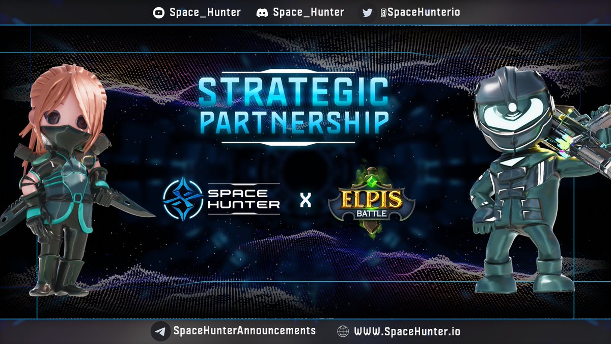@SpaceHunterio 🤝 @ElpisBattle 🥳 We're excited to announce a new partnership with #ElpisBattle 💥 ElpisBattle is No.1 Turn base RPG P2E game on Binance Smart Chain 🎉We hope this partnership will contribute somewhat to the strong growth of the NFT game market #Spacehunter #NFT