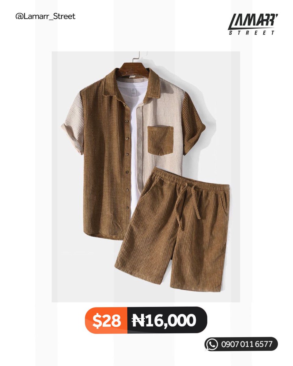 LS Corduroy two-piece 😍🔥

 🏷 N16,000

(Available in all sizes and Custom colors)

Send a DM to place an order. 🛒
Worldwide delivery 🌎

