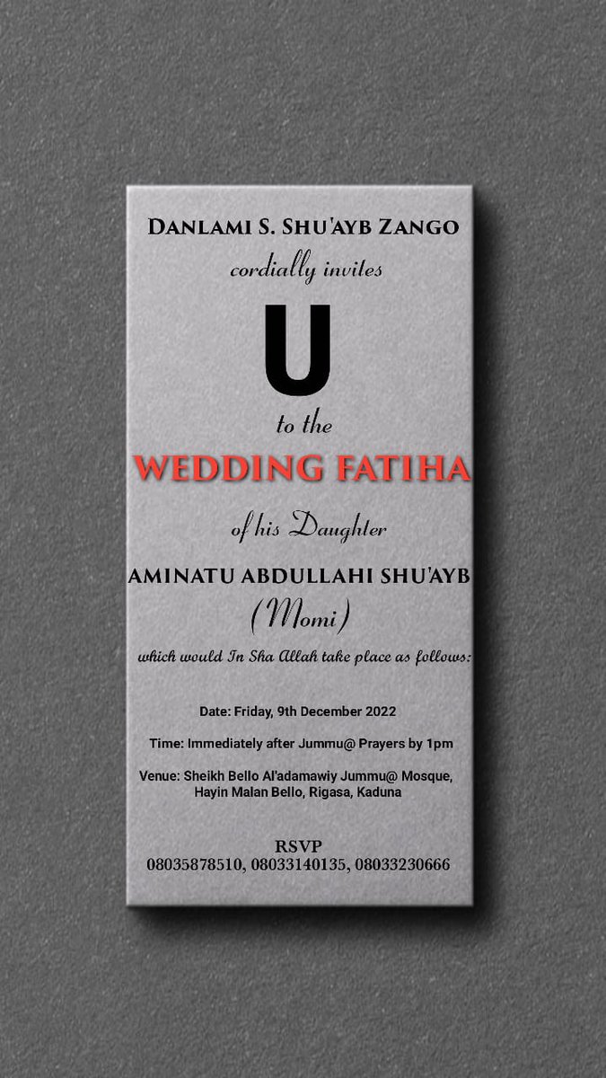 DSShuayb's tweet image. My Daughter's Wedding!
You're All Invited!
See U Then!