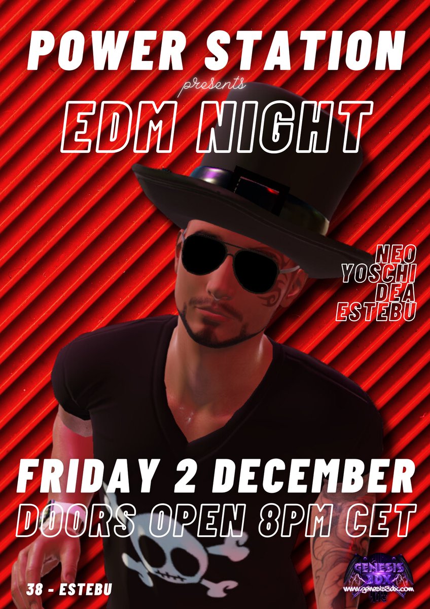 Genesis3dx's tweet photo. Power Station Presents: EDM Night - Genesis3DX Supporters - Genesis3DX https://t.co/Fu2lD8B7oG https://t.co/zHxjwopDMG