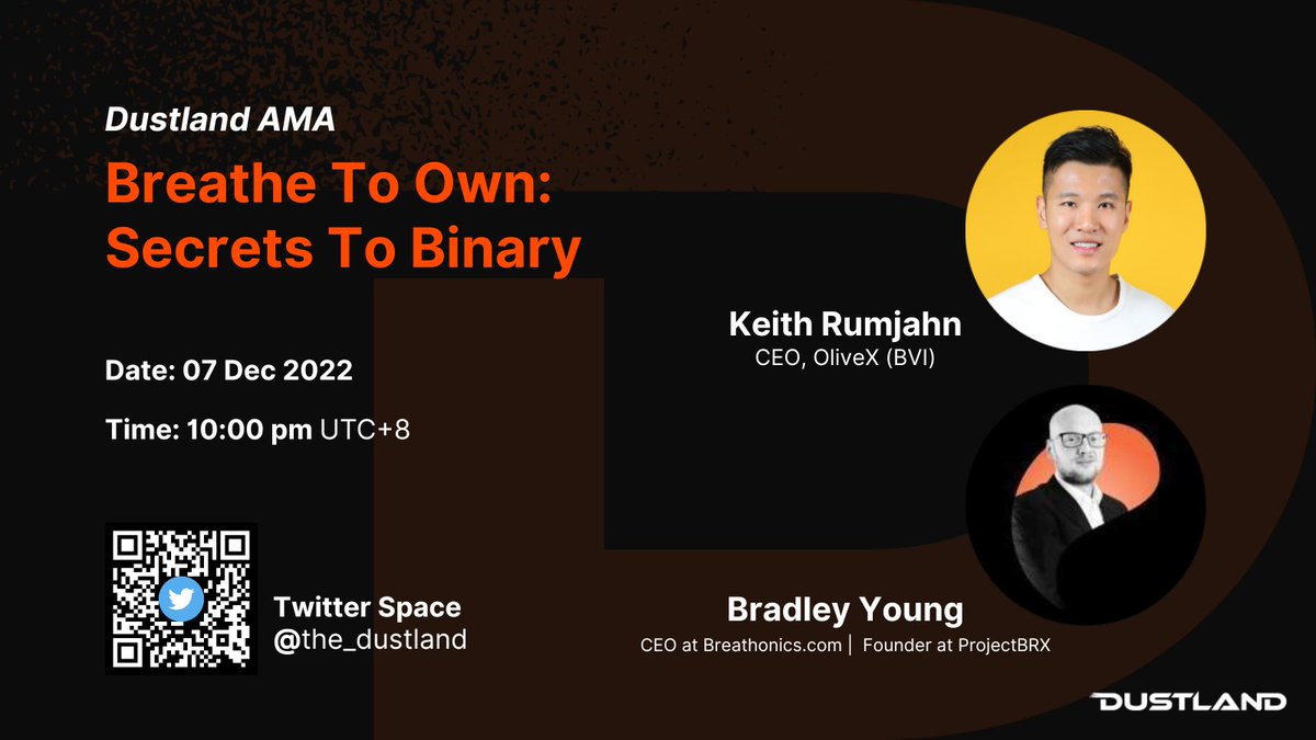Come join the discussion of "Breathe to Own - Secrets to BINARY" by <a href="/rumjahn/">rumjahn.eth</a> &amp; @BDY_1010 on 7 Dec 2022 (Wed) 10 pm UTC+8. We will explore how breathing works and the lore and secret behind BINARY.
Set reminder here: x.com/i/spaces/1dRKZ…