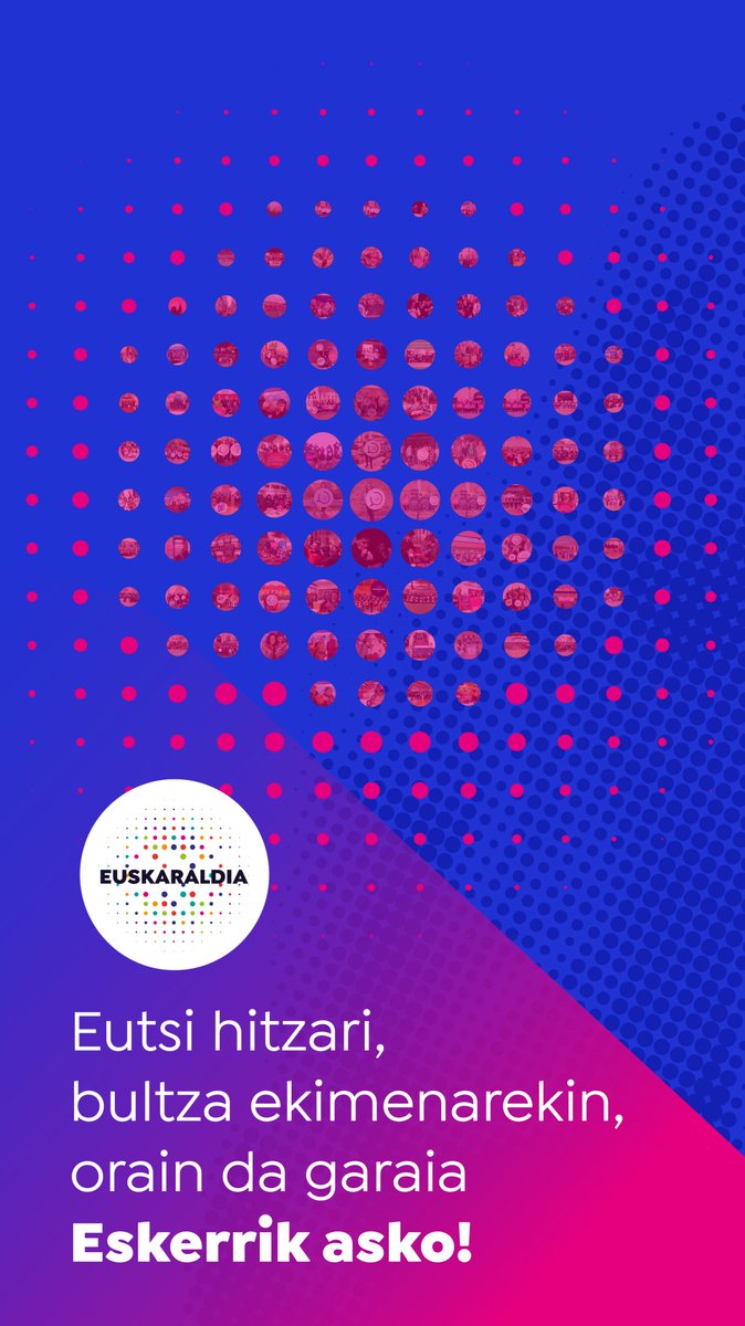 #Euskaraldia2022 
📢📢Ariketaren azken eguna!

👄👂 Ez ahaztu txapa jantzea, eta ekin dioezaiogun amaierara arte!

#HitzezEkitekoGaraia
#belarriprest #ahobizi #euskara @topagunea