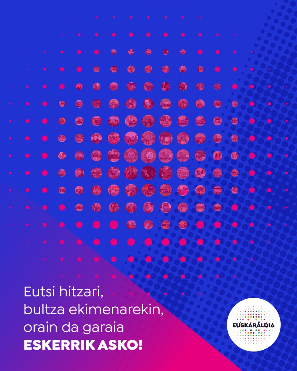 #Euskaraldia2022 
📢📢Ariketaren azken eguna!

👄👂 Ez ahaztu txapa jantzea, eta ekin dioezaiogun amaierara arte!

#HitzezEkitekoGaraia
#belarriprest #ahobizi #euskara 
@topagunea