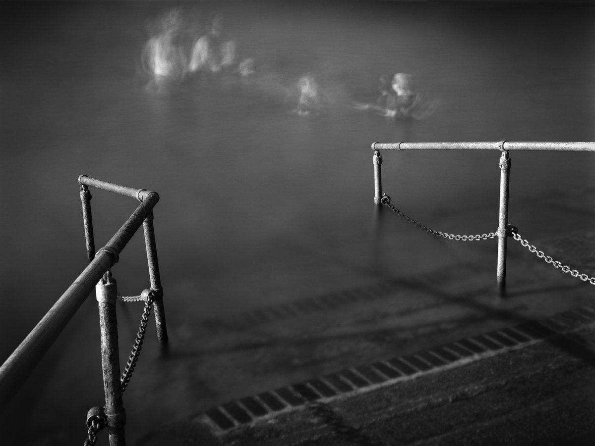 Ghost swimmers: #Bosham UK
#4x5 #largeformatcamera 
D100 #ilfordfilm  <a href="/ILFORDPhoto/">ILFORD PHOTO</a> 
50 sec@f32, 180mm lens…
#shootfilm #largeformat