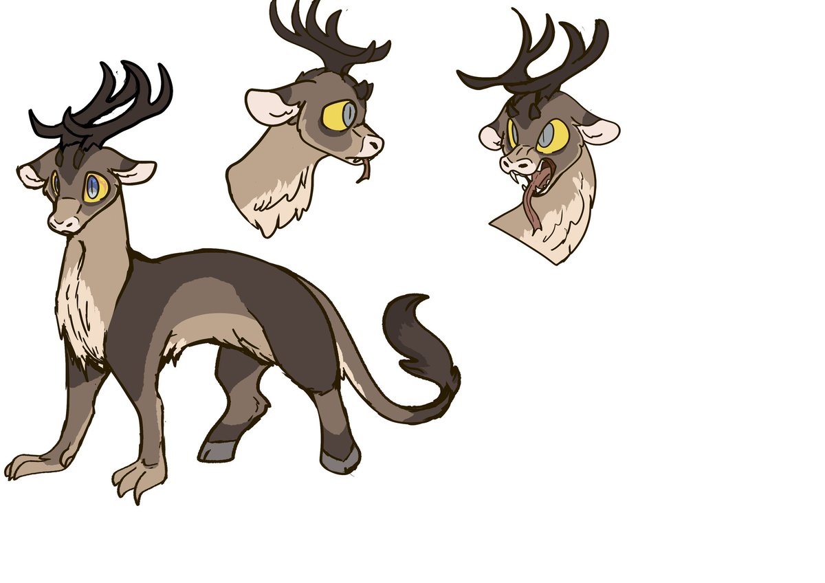 Shusenpaii's tweet photo. This was supposed to be a design for the career but i just love it so mucho JAJSJSJSJ this is my new deer/dragon child uwu ✨Deer spicy Lizard✨(+ a detailled version)
#originalart #originalcharacters #deercharacter #deeroc https://t.co/QRukhX6I05