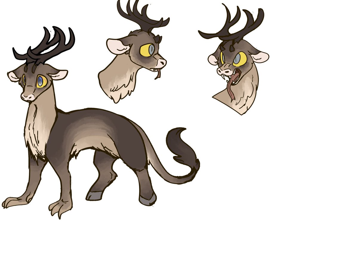 Shusenpaii's tweet photo. This was supposed to be a design for the career but i just love it so mucho JAJSJSJSJ this is my new deer/dragon child uwu ✨Deer spicy Lizard✨(+ a detailled version)
#originalart #originalcharacters #deercharacter #deeroc https://t.co/QRukhX6I05