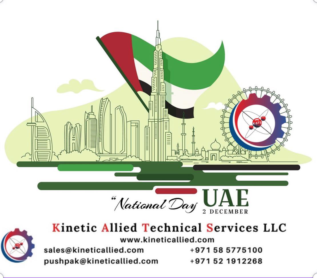Happy 51st UAE National Day!
Year of Distinction & Precedence!

kineticallied.com 
sales@kineticallied.com

#coolingtowers #districtcoolingservices #HVACIndustry #PanelTankInstallation #ChillerInsulation #FillsReplacement #civilworks #louverinstallation #interiordesignworks