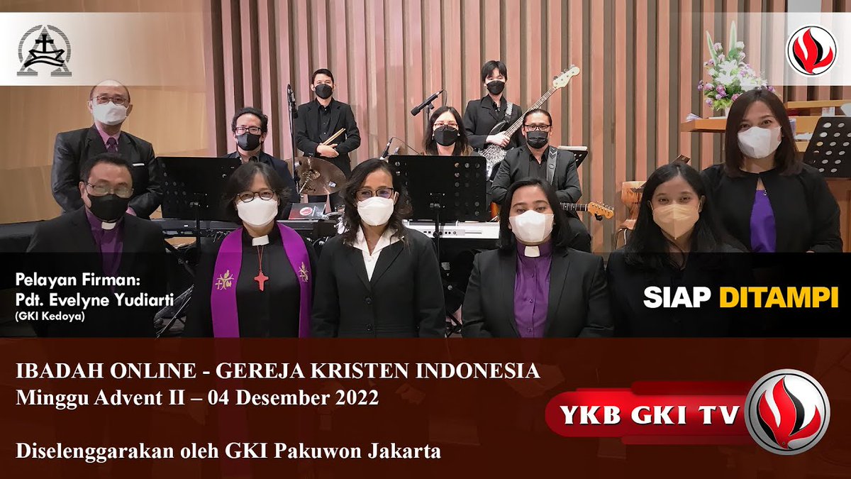 Mari Mengikuti #IbadahOnlineGKI 
#MingguAdventII - 4 Desember 2022 
"#SiapDitampi"
diselenggarakan oleh GKI Pakuwon Jakarta 
Ikuti ibadah tersebut melalui kanal YouTube YKB GKI TV youtu.be/76ujmqq71dk

Ibadah hanya dapat diakses pada pukul 9, 11, 17, 19 WIB.