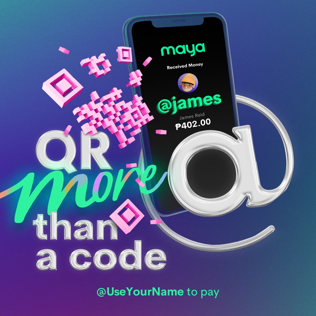 mayaofficialph's tweet photo. Just @ me. 😉
Choose the bank that lets you send and receive money when you #UseYourName. Wanna know how?
1. Open the Maya app
2. Tap the profile icon and tap “Get Started”
3. Claim your dope @username
4. Enter your OTP and you’re good!
https://t.co/ONdTutOqLJ https://t.co/Lyg9TBNS5C