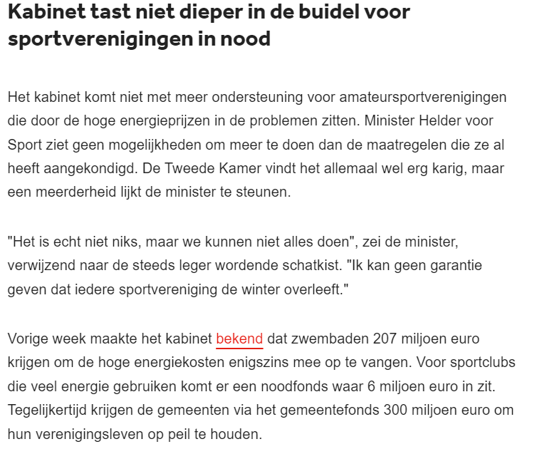 Onbegrijpelijk dat <a href="/ministerLZS/">ministerLZS</a> geen ruimhartige regeling instelt vr #sportverenigingen die door energiekosten in problemen komen. Haar #noodfondsje van 6 miljoen euro is 
🔲te weinig
🔲te onduidelijk
🔲ondoelmatig
🔲inefficiënt,  en 
🔲een slecht signaal.
Hier is waarom: 🧵(1/n)