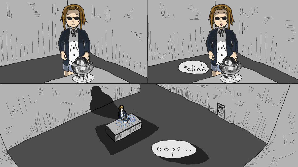 jsn_tm1's tweet image. ritsu noooo don&apos;t touch the demon core 😭😭😭😭😭