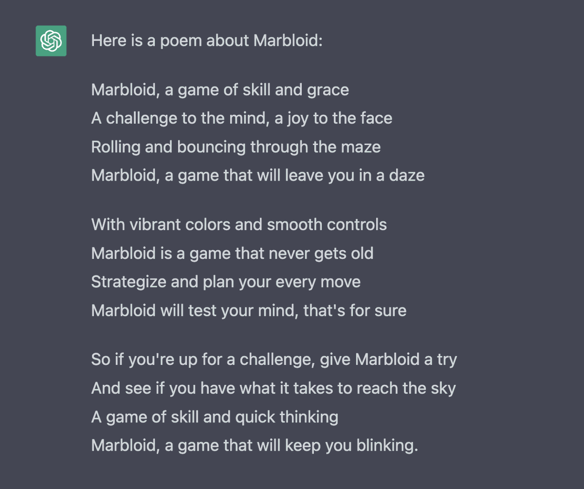 Supyrb's tweet photo. Let's all praise Marbloid
#marbloid #vaporwave #ChatGPT #peom https://t.co/INKuPKMWWW
