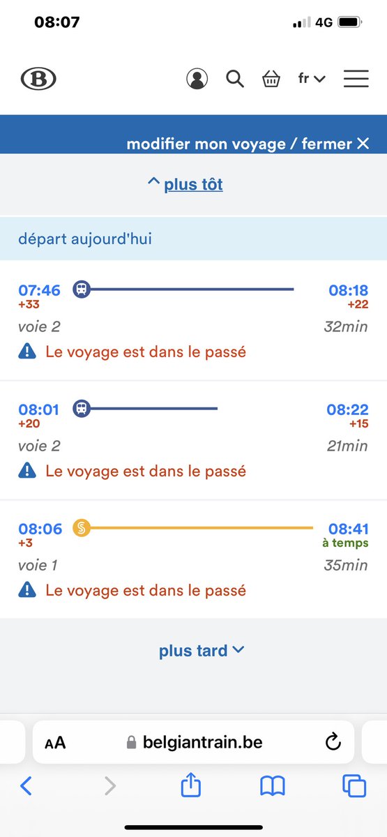 StalasCatherine's tweet photo. @sncb a quand les voyages dans le futur ? https://t.co/kyunPMnaNZ