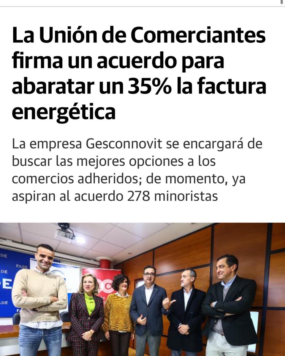 carmenmorenoll's tweet photo. Ayer firmamos un acuerdo que rebaja la factura de la luz del comercio en Asturias, con @gesconnovit colaborador oficial de Iberdrola. Con loa costes de energía por “las nubes” había que intentarlo y logramos rebajas entre un 12 y un 54%. https://t.co/5xifL9pVr5
