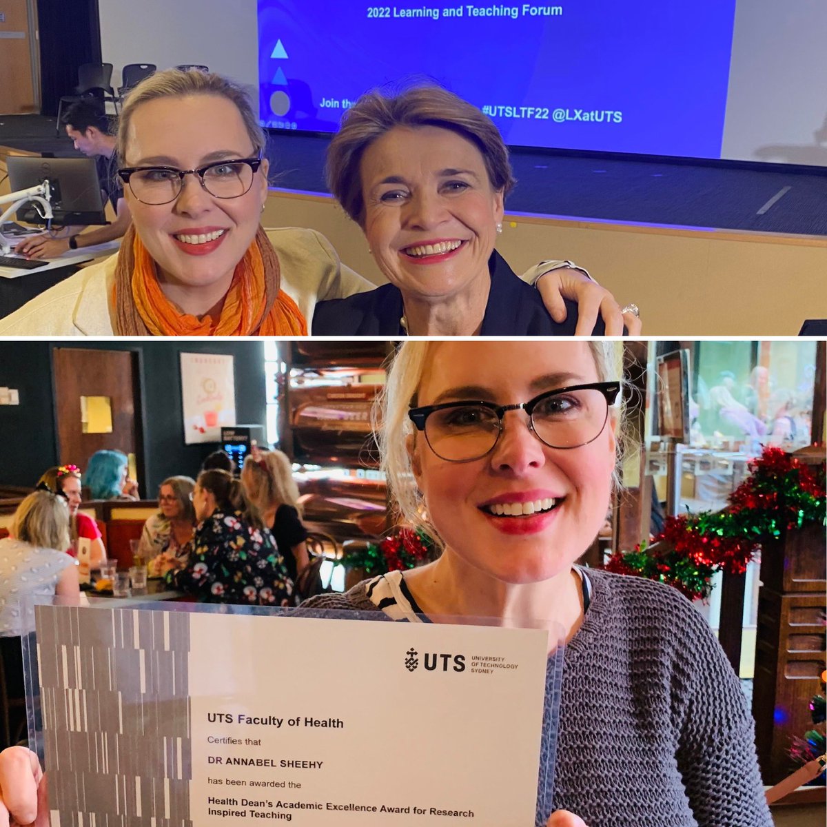 a-2-award-kinda-week for me🏅🏅@UTS_Health Academic Excellence Award for Research Inspired Teaching and UTS Vice Chancellor’s Individual Teaching Award High Commendation @utsSoNM THANK YOU @UTSEngage !!