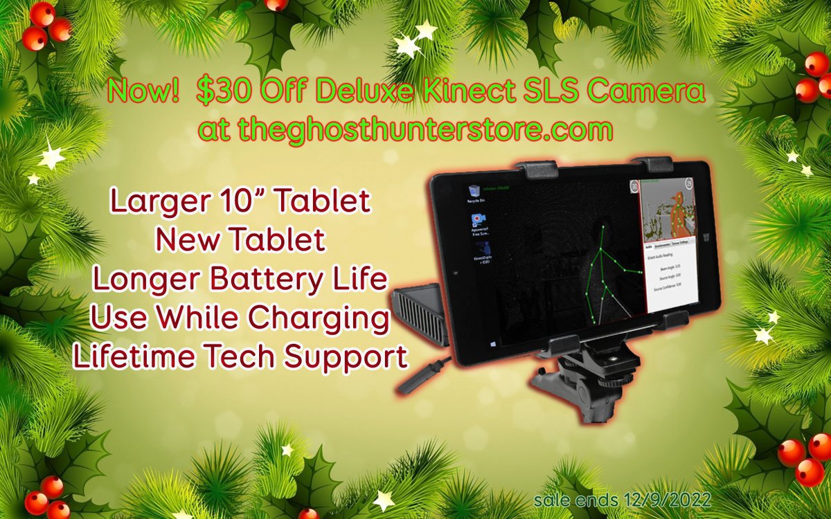 GhostHunterstor's tweet photo. Our Deluxe Kinect SLS Camera is on Sale. What makes ours different?
Larger 10" Tablet
It's a brand-new tablet
longer battery life
It can be used while charging
Use portable power banks
Lifetime Tech Support
https://t.co/Ra8XFDfGGl
#ghosthunting #paranormal #ITC #slscamera https://t.co/5oegVmqpbA