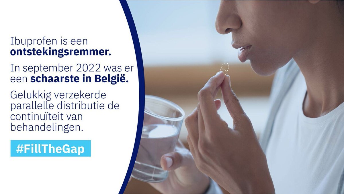 access_meds's tweet photo. Ibuprofen is een ontstekingsremmer die wordt gebruikt om pijn, koorts, migraine en reumatoïde artritis te verlichten.
In september 2022 was er een #schaarste in 🇧🇪.
Gelukkig voor patiënten verzekerde #parallelledistributie de continuïteit van behandelingen.
#FillTheGap https://t.co/SyiM2805cI