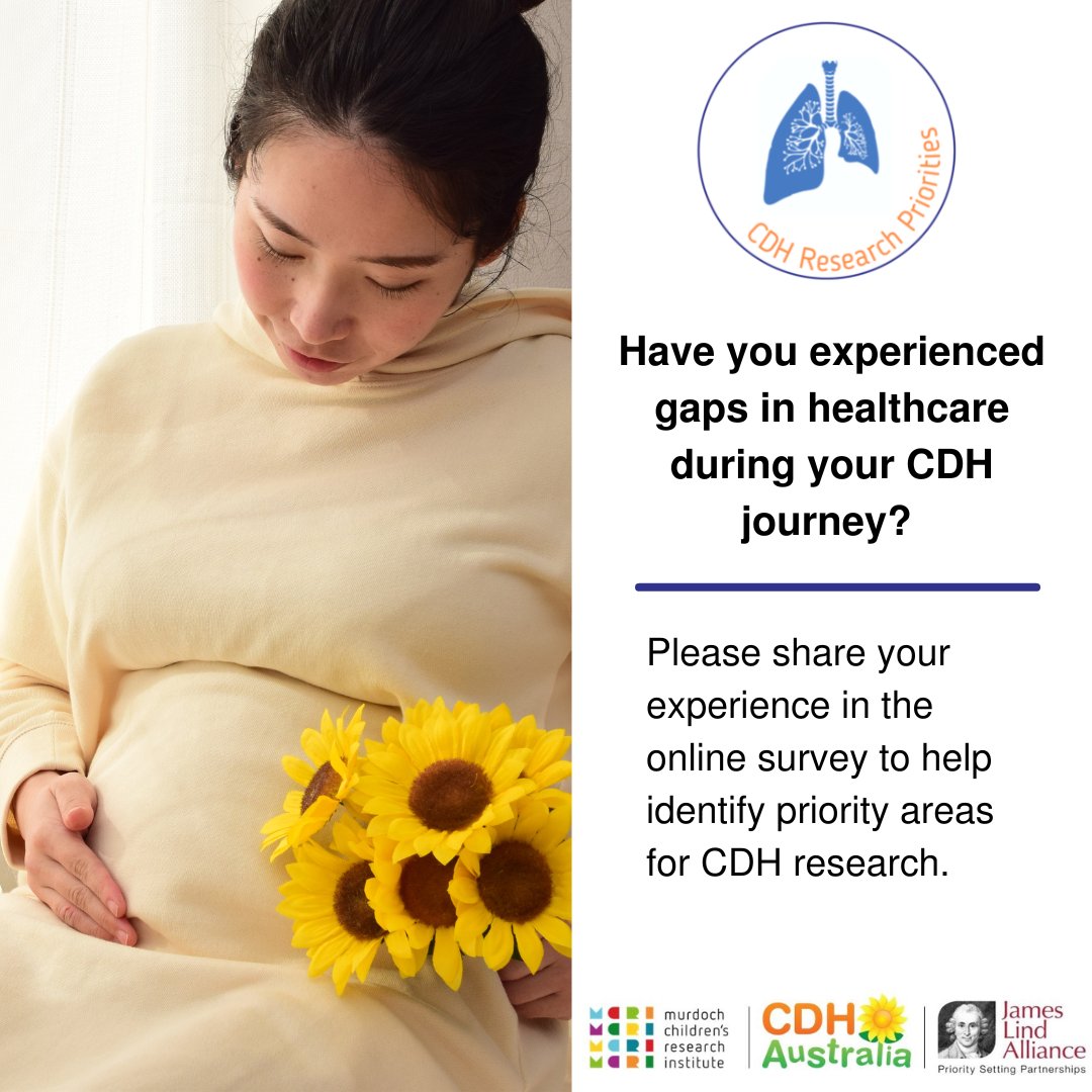 By completing the survey, you can help improve the health and wellbeing of babies diagnosed with Congenital Diaphragmatic Hernia 🌻💛 Survey link redcap.link/CDHResearchPri…