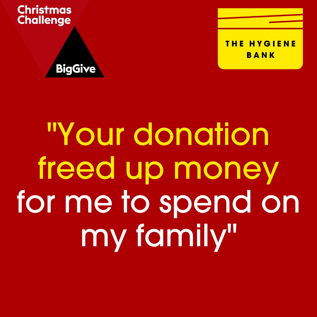 Small things matter. Having access to hygiene basics is comforting &amp; transformative. 
Feeling clean's vital for self-esteem &amp; wellbeing. Be the difference. Support our work ow.ly/9gAu50LQhop #TheHygieneBank #HygienePoverty #EveryoneDeservesToFeelClean #ChristmasChallenge22