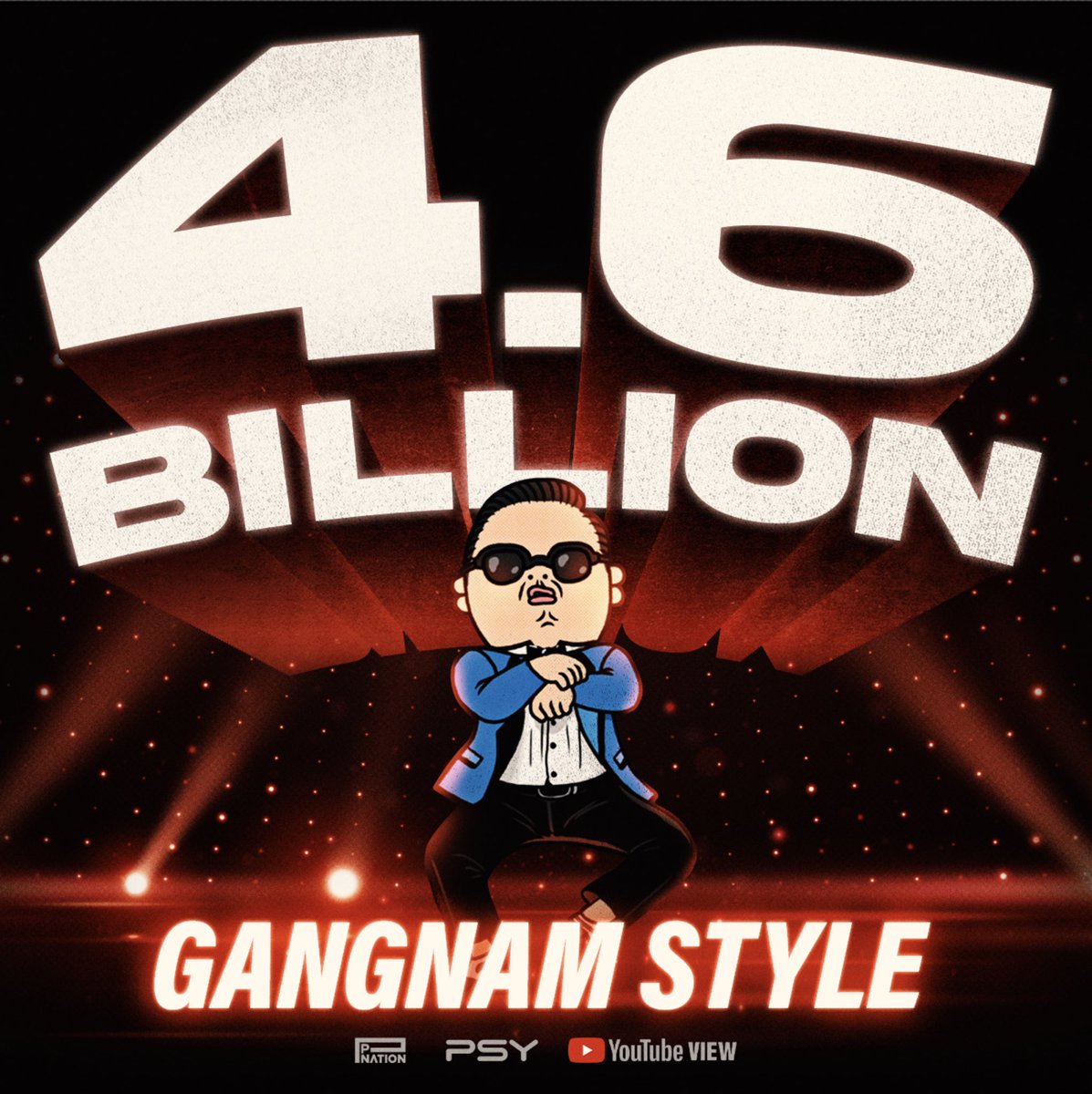 [PSY] '강남스타일 (GANGNAM STYLE)' MV 유튜브 46억뷰 돌파!🎉 '강남스타일 (GANGNAM STYLE)’ MV 4.6 Billion Views on YouTube 🎉 ⠀ '강남스타일 (GANGNAM STYLE)' MV 🎬 youtu.be/9bZkp7q19f0 ⠀ #싸이 #PSY #강남스타일 #GANGNAMSTYLE #MV #PNATION #피네이션