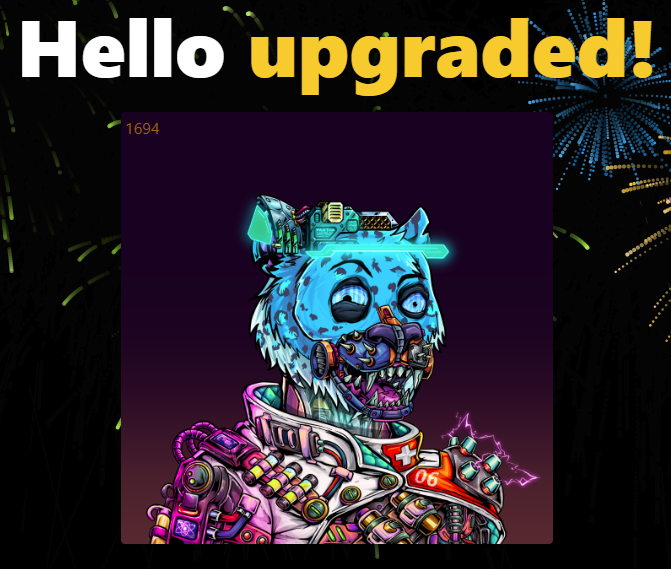 GeorgeInSolana's tweet photo. Another D O P E upgrade from @InfectedMob 

What do you think about my new @HelloPantha ?
 
WE R ALL #NFCTD https://t.co/cbEeUozjrP