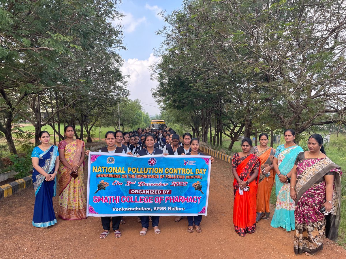 academicsswathi's tweet photo. ORGANISED "NATIONAL POLLUTION CONTROL DAY" AND CREATED AWARENESS ABOUT VARIOUS POLLUTANTS THAT CAUSE AIR, WATER AND LAND POLLUTION.
MRO AND OTHER POLICE OFFICIALS WERE ALSO PARTIPATED IN RALLY AND MADE THE PROGRAMME SUCCESSFUL.
#swathicollegeofpharmacy, #SCPN, #MHRDInnovationCell https://t.co/zdieZeafGF