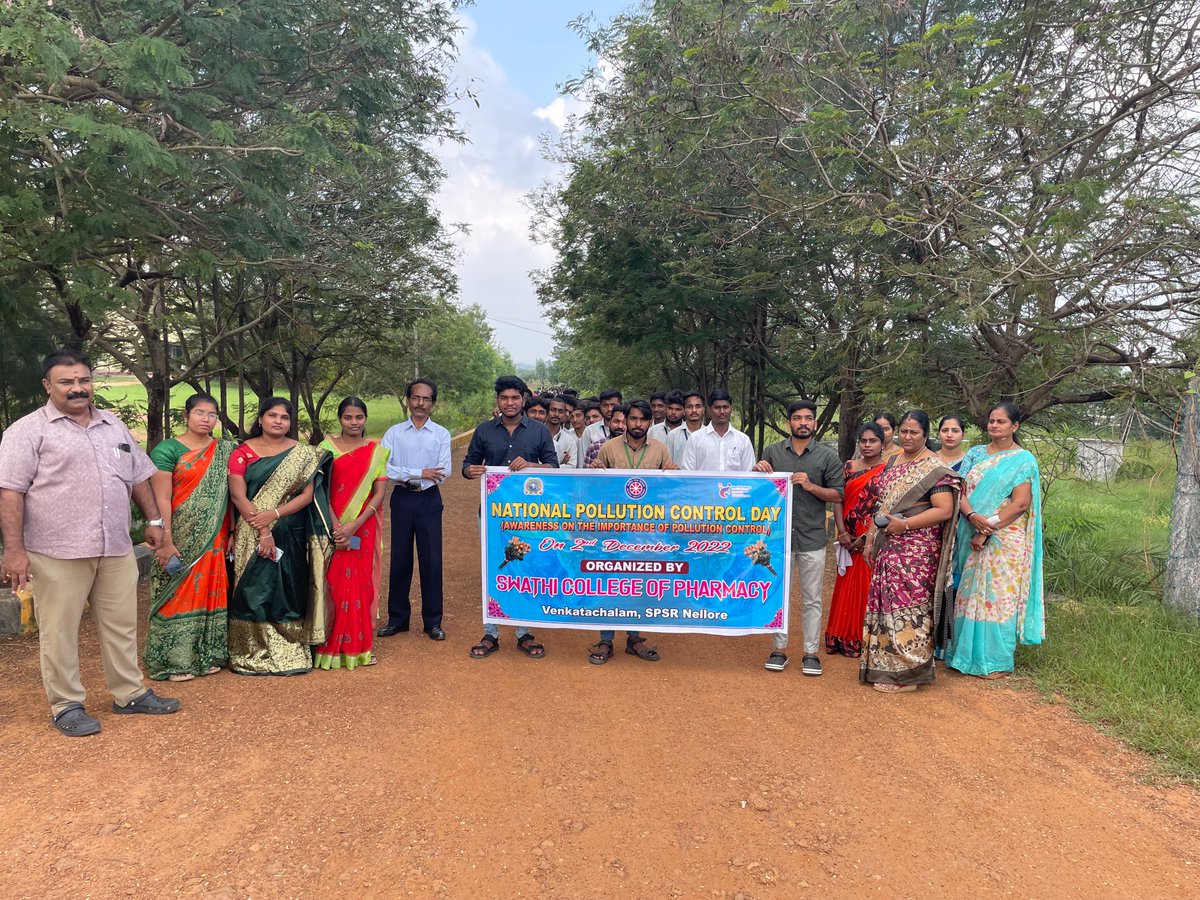 academicsswathi's tweet photo. ORGANISED "NATIONAL POLLUTION CONTROL DAY" AND CREATED AWARENESS ABOUT VARIOUS POLLUTANTS THAT CAUSE AIR, WATER AND LAND POLLUTION.
MRO AND OTHER POLICE OFFICIALS WERE ALSO PARTIPATED IN RALLY AND MADE THE PROGRAMME SUCCESSFUL.
#swathicollegeofpharmacy, #SCPN, #MHRDInnovationCell https://t.co/zdieZeafGF