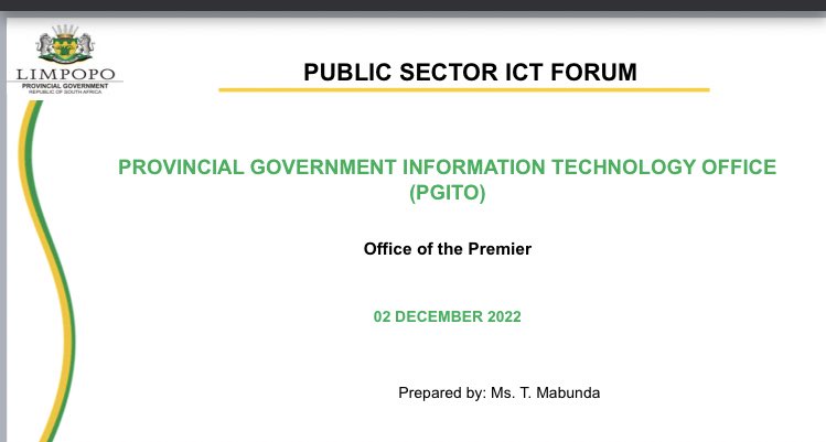 ITWeb's tweet image. #PSICTForum: Tembisa Mabunda, chief director: PGITO, Office of the Premier, Limpopo Provincial Government gives a keynote on Digitisation, Limpopo Provincial Government. @OtpLimpopo