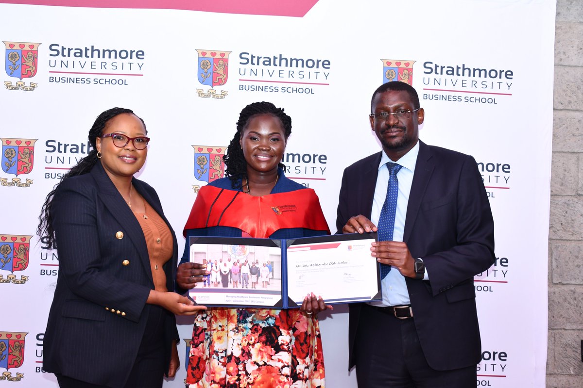 StrathU's tweet photo. More #ExecutiveEducation programmes on offer @SBSKenya with graduates at the #EEGraduation2022.
👉Managing healthcare businesses (MHB)
👉Owner Manager Programme (OMP)
👉Programme for Management Development (PMD)
Learn more: https://t.co/qd5UvYGpL3
#DevelopingGreatAfricanLeaders https://t.co/rKQNNUI0E7