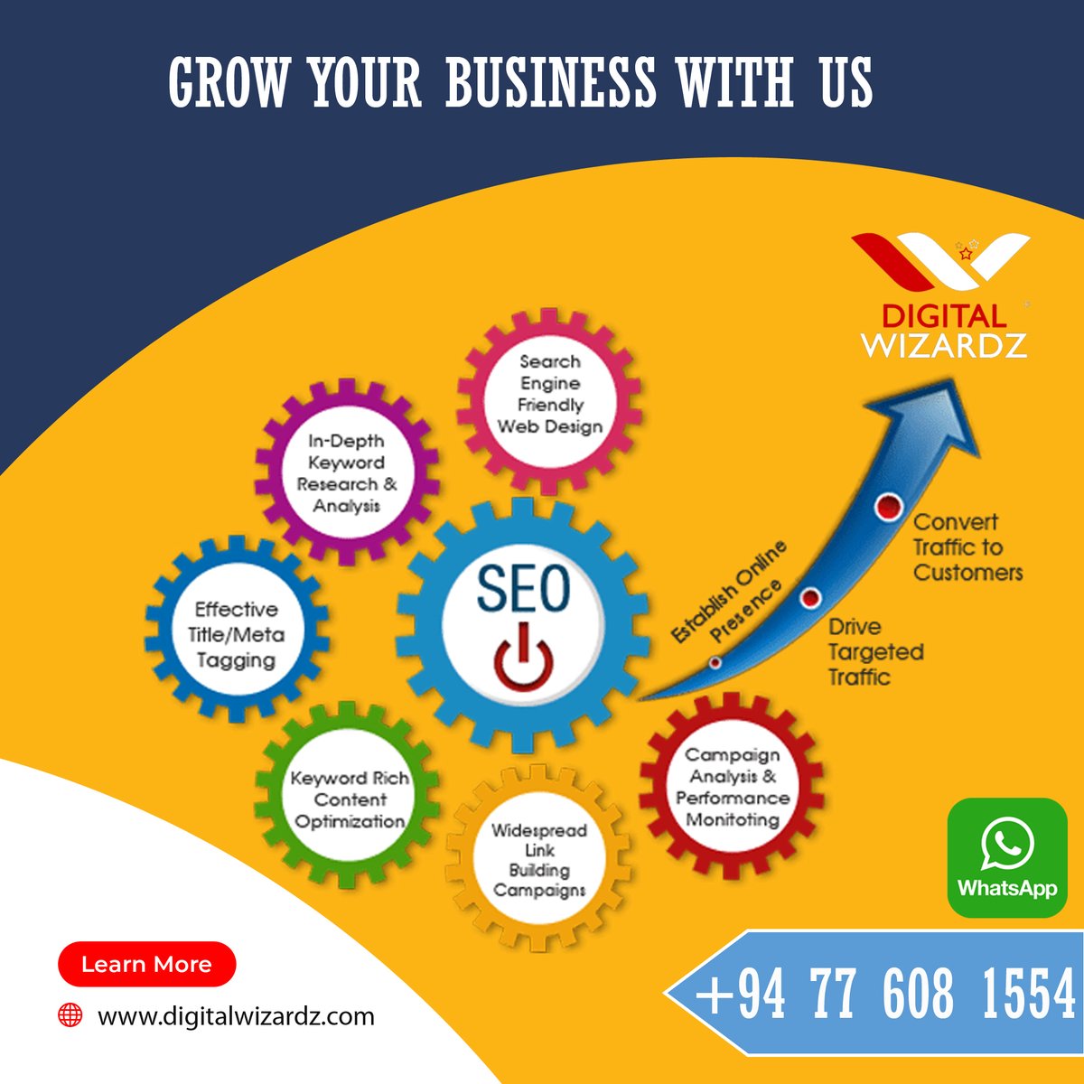We are a Digital marketing company with a skill set to ensure your brand gets maximum visibility online. We, #DigitalWizardz takes a strategic and measured approach to make sure your SEO (Search Engine Optimization) is at the top of its game!
#seocompany #seo #DigitalMarketing
