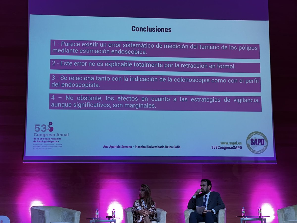 RosalesDigestiv's tweet photo. Tejero Jurado et al nos presentan un trabajo donde parece que hay errores sistemáticos en la medición del tamaño de los pólipos #53CongresoSAPD
 @sapdes https://t.co/9H8C1smh11